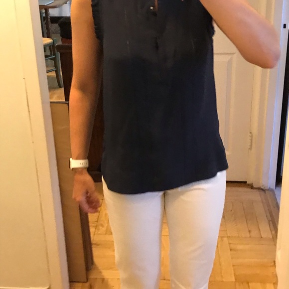 Madewell navy silk top - Picture 5 of 7